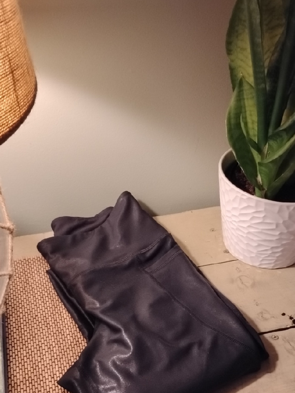 Old Navy Black Faux-Leather Leggings